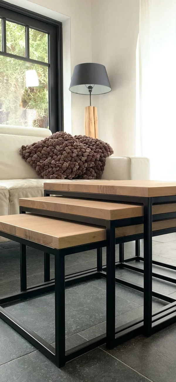 Salontafels set van 3 stuks - Afbeelding 8