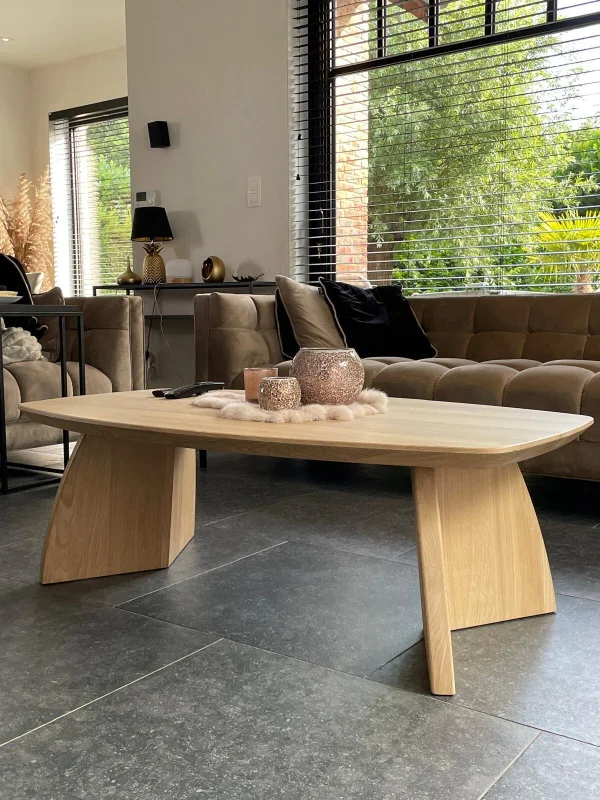 Salontafel Roma deens ovaal eiken - Afbeelding 5