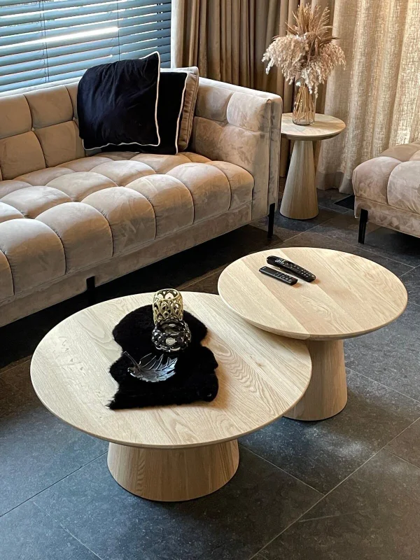 Salontafel rondo eiken - Afbeelding 3
