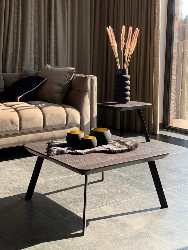 Salontafel set globo vierkant charcoal - Afbeelding 3