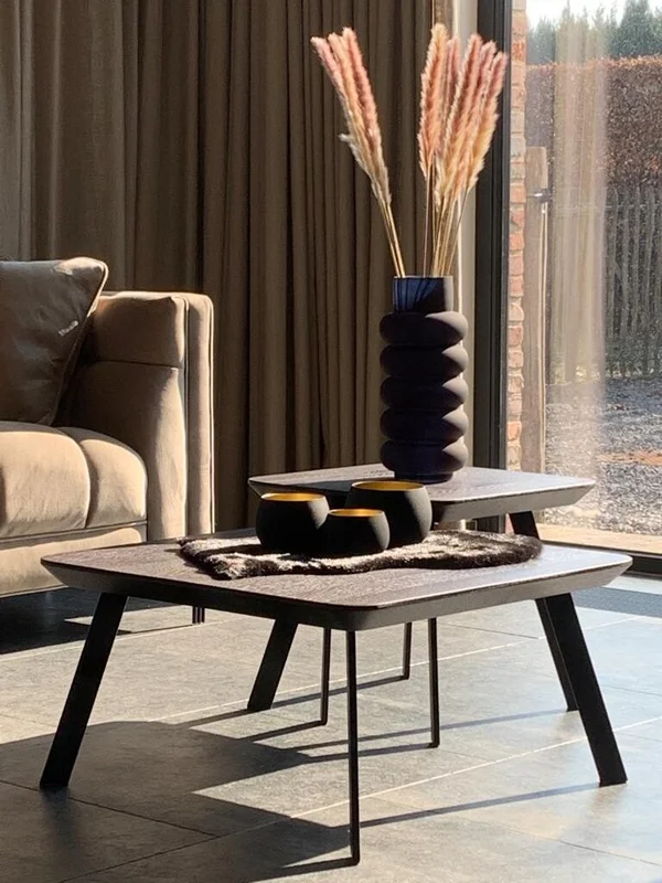 Salontafel set globo vierkant charcoal - Afbeelding 4