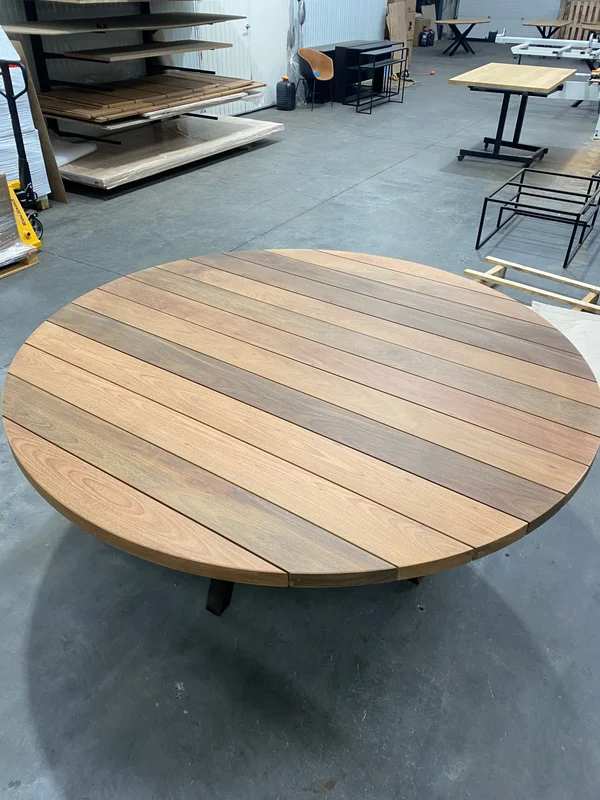 Buitentafel rond ipe - Afbeelding 4