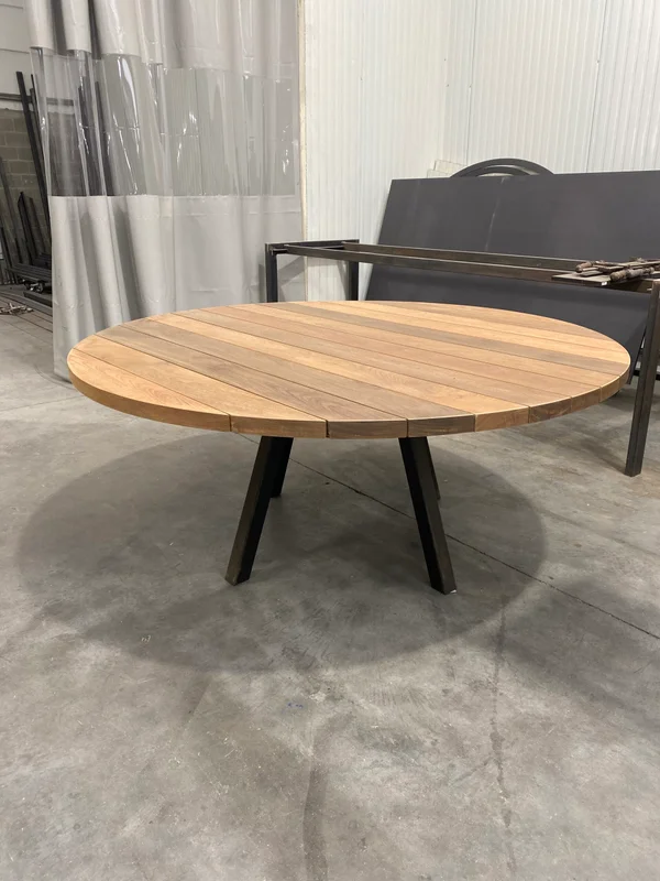 Buitentafel rond ipe - Afbeelding 6