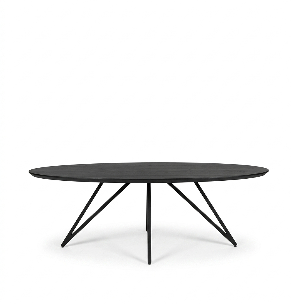 Eettafel Harper elips black