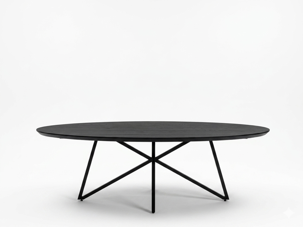 Eettafel Fly elips black