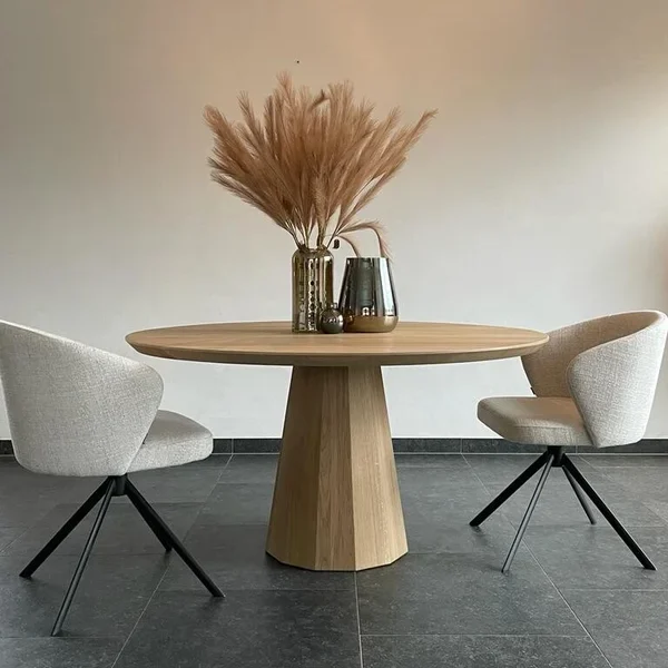 Ronde eikentafel Elmo