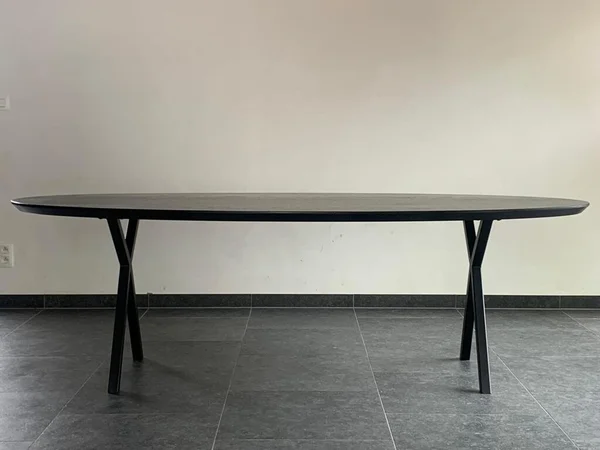 Eettafel in massieve eik ovaal Oxford Black - Afbeelding 4