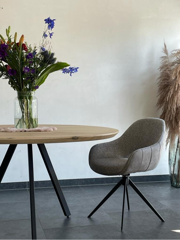 Ronde eettafel Odile 3 poten - Afbeelding 3