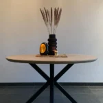 Ronde eettafel in massieve eik