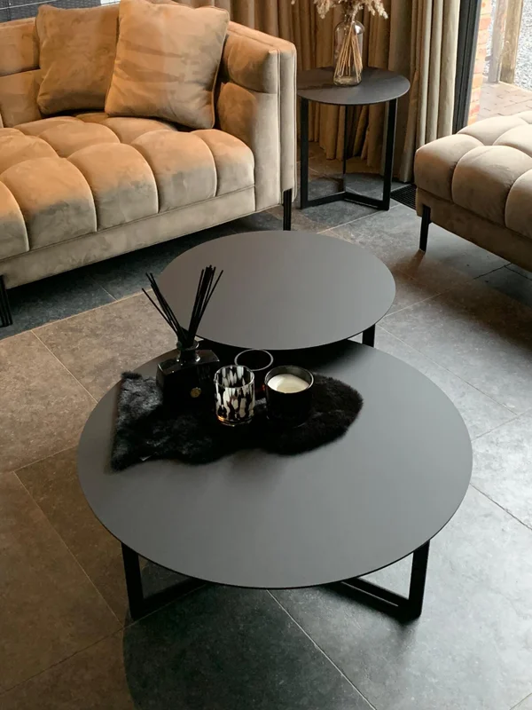 Salontafels set 3 stuks Fenix hpl nero ingo - Afbeelding 2
