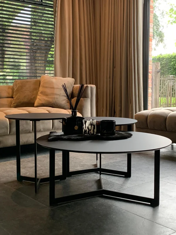 Salontafels set 3 stuks Fenix hpl nero ingo - Afbeelding 3