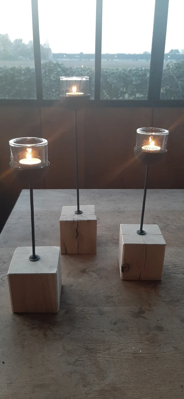 Windlicht Sophia hout - Afbeelding 4