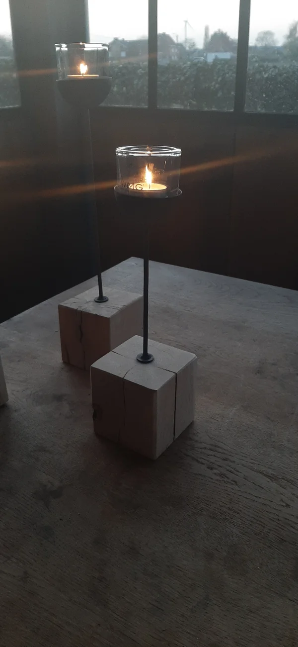 Windlicht Sophia hout - Afbeelding 3