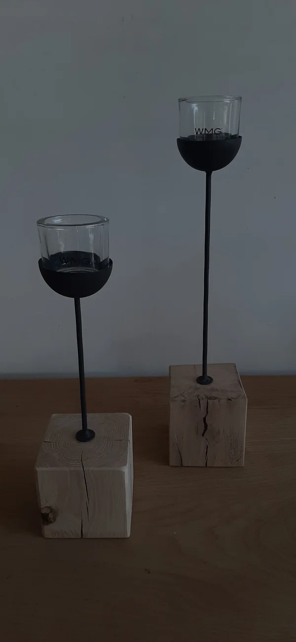 Windlicht Sophia hout - Afbeelding 2