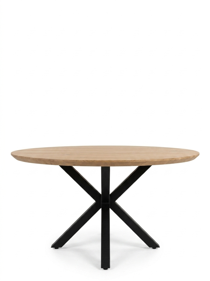 Ronde eettafel in massieve eik